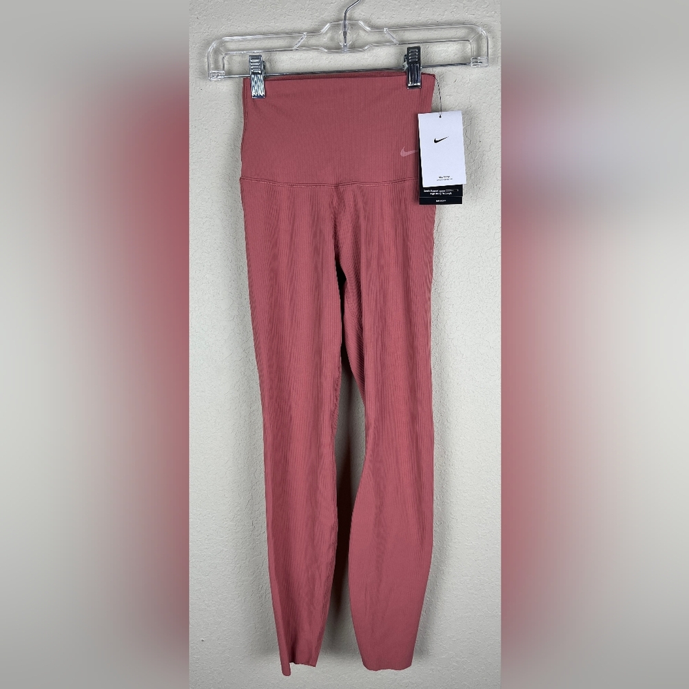 Nike Pink Women's Leggings Zenvy Dri Fit Ribbed XS